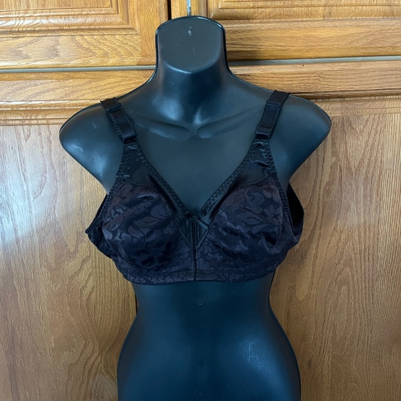 Bali Black Jacquard print un padded bra, Sz 36C - Picture 2 of 5